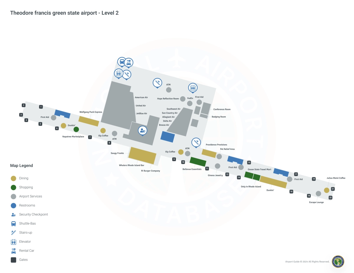 PVD Terminal Level 2 map