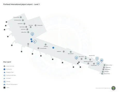 PWM Airport Terminal Map