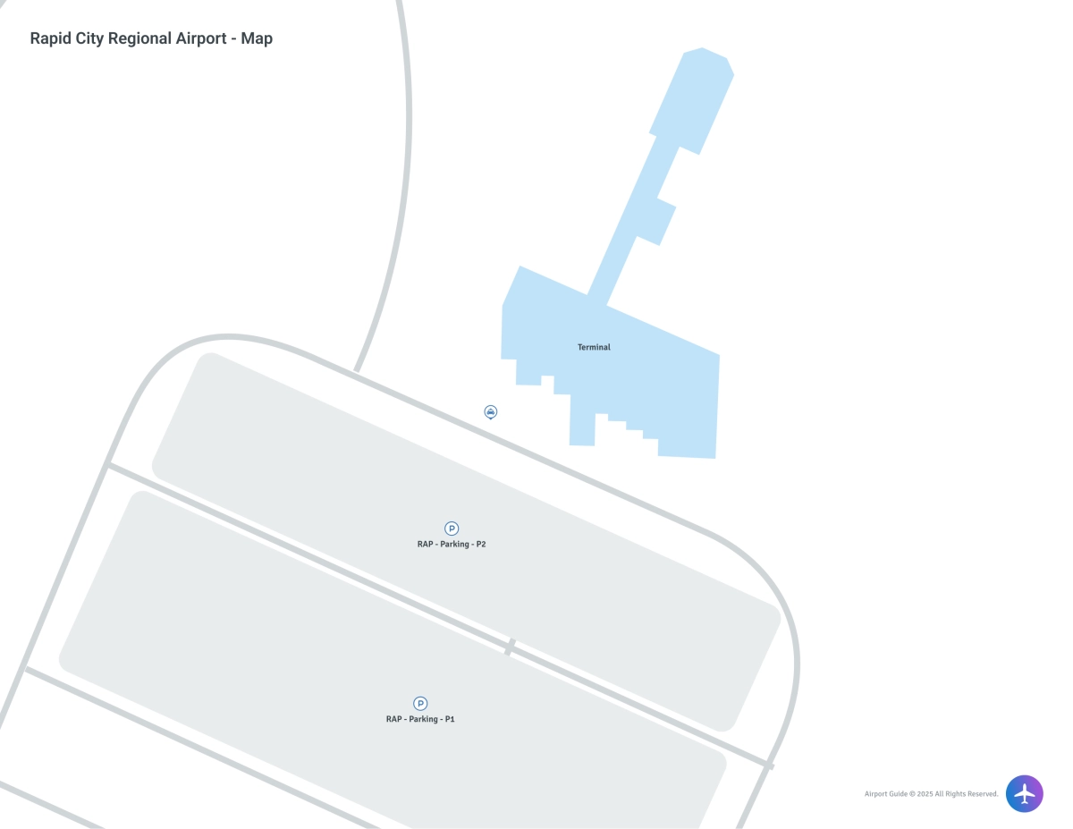 Rapid City Regional Airport (RAP) Map
