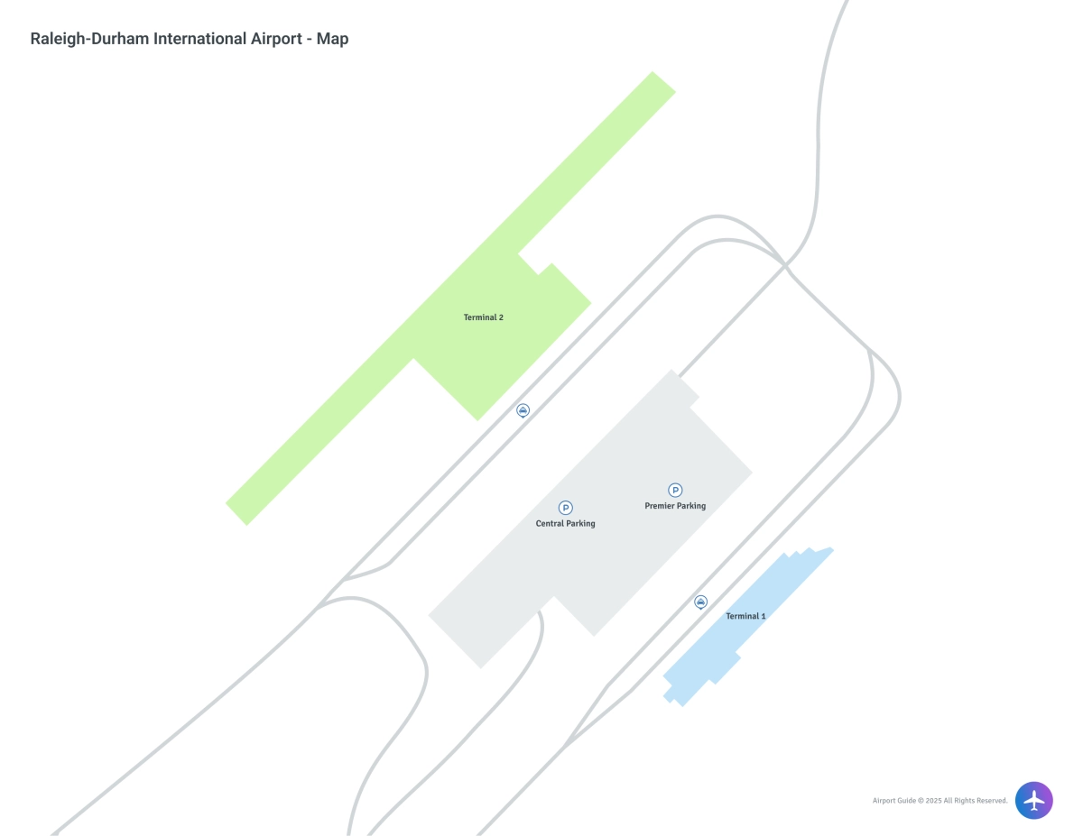 Raleigh-Durham International Airport (RDU) Map