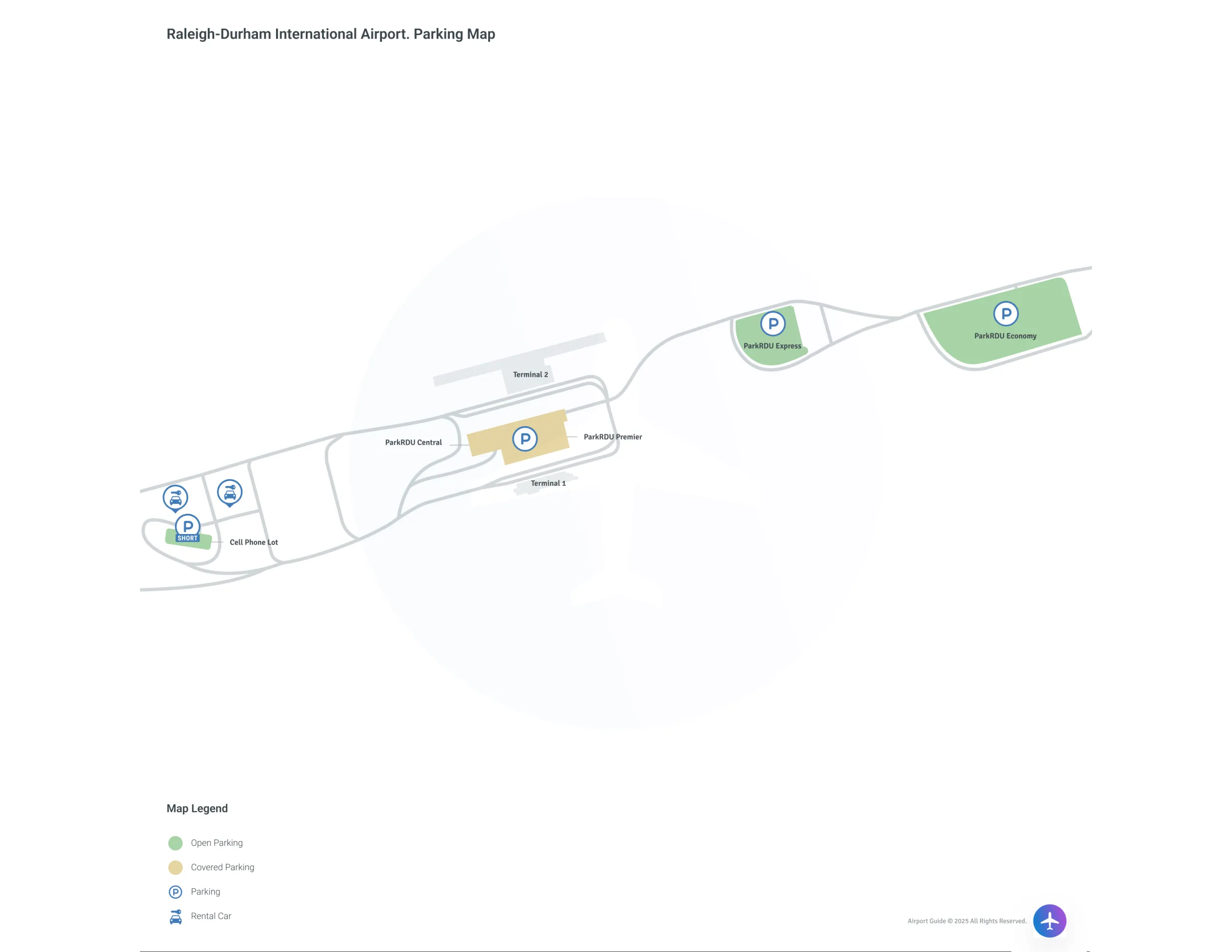 Raleigh-Durham International Airport (RDU) Parking Map
