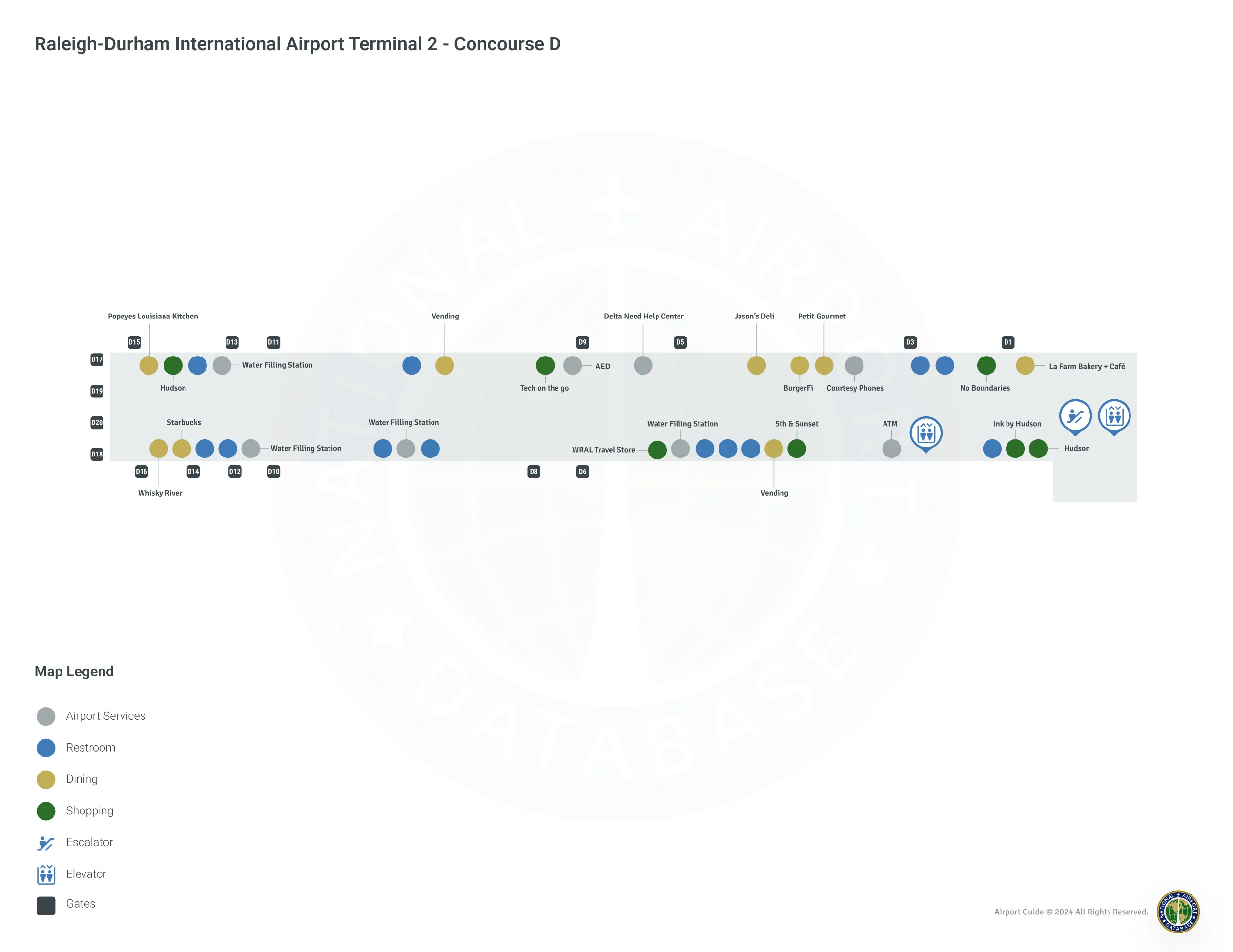 RDU Terminal 2 / Level 3 Map