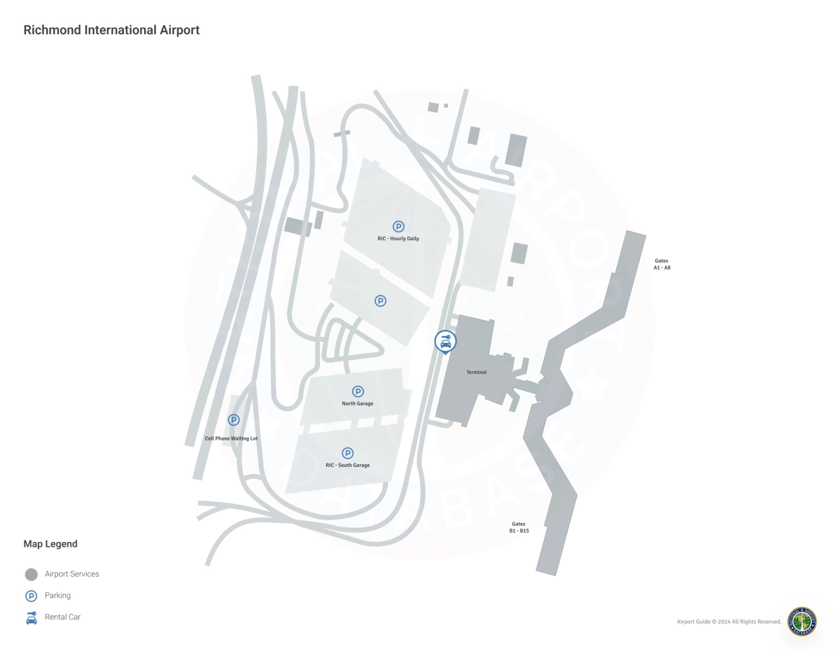 Richmond International Airport (RIC) Map