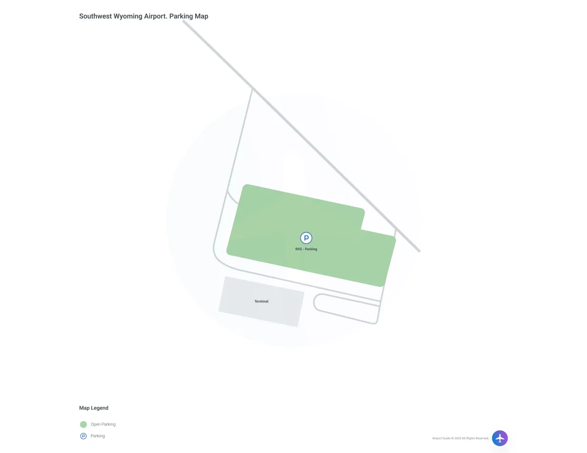 Southwest Wyoming Regional Airport (RKS) Parking Map