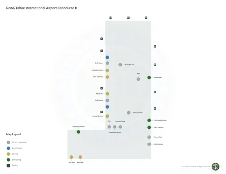 RNO Airport Concourse B Map