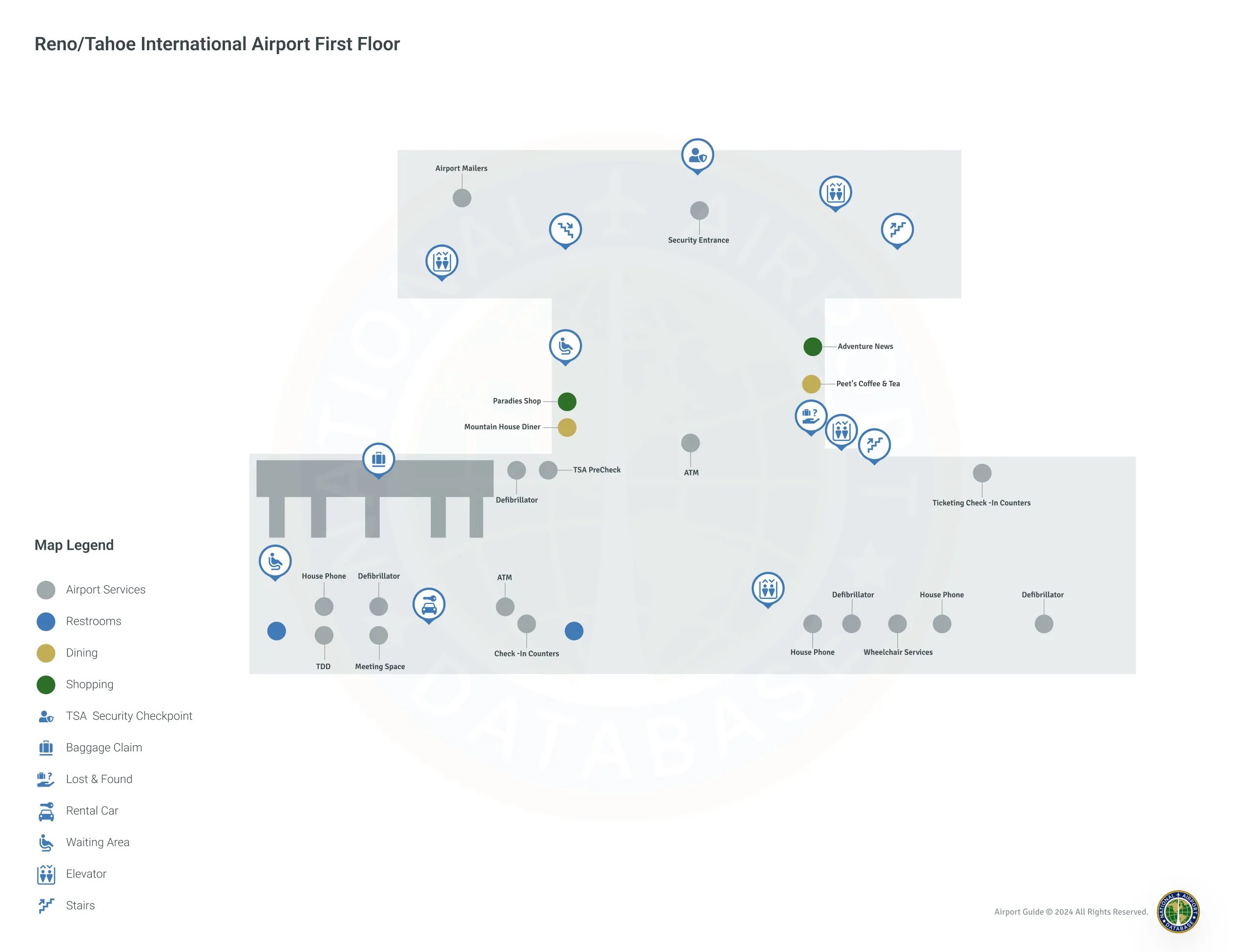 RNO Terminal / First Floor Map