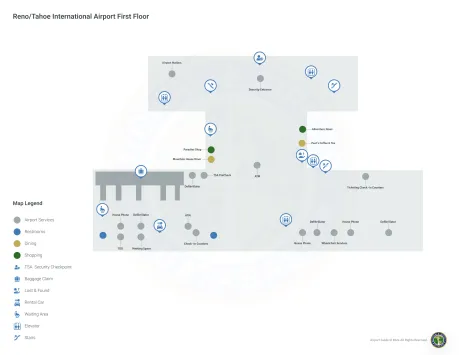 RNO Airport Terminal Map