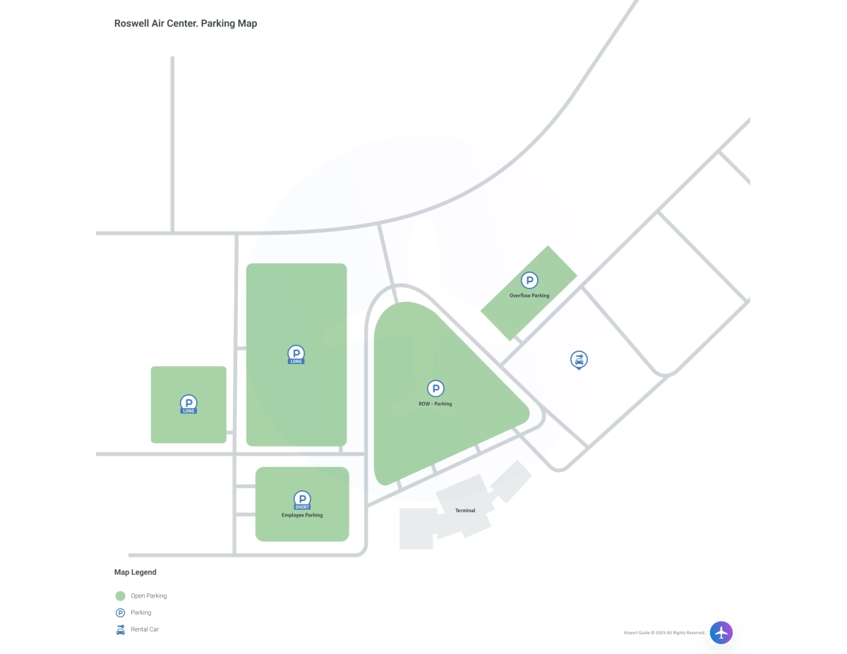 Roswell International Air Center (ROW) Parking Map