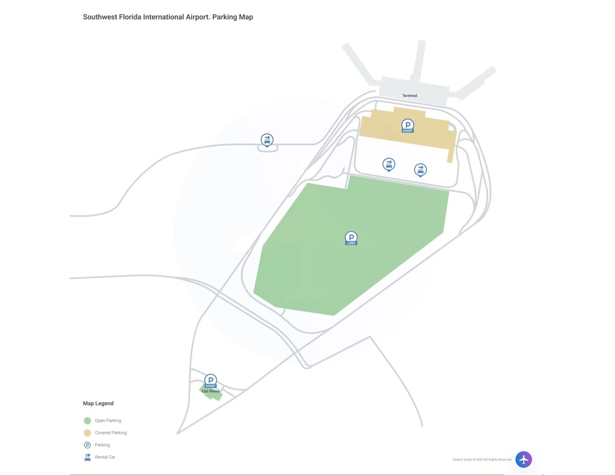Southwest Florida International Airport (RSW) Parking Map