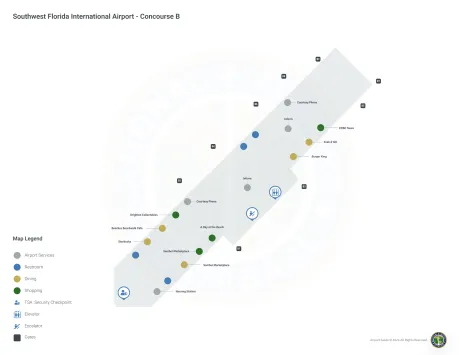 RSW Airport Concourse B Map