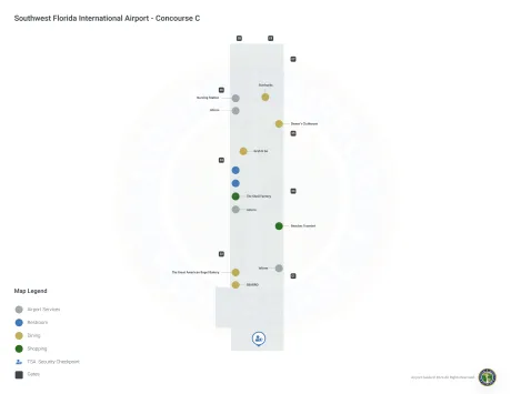 RSW Airport Concourse C Map