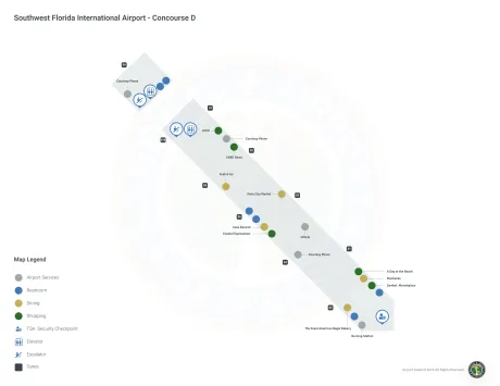RSW Airport Concourse D Map