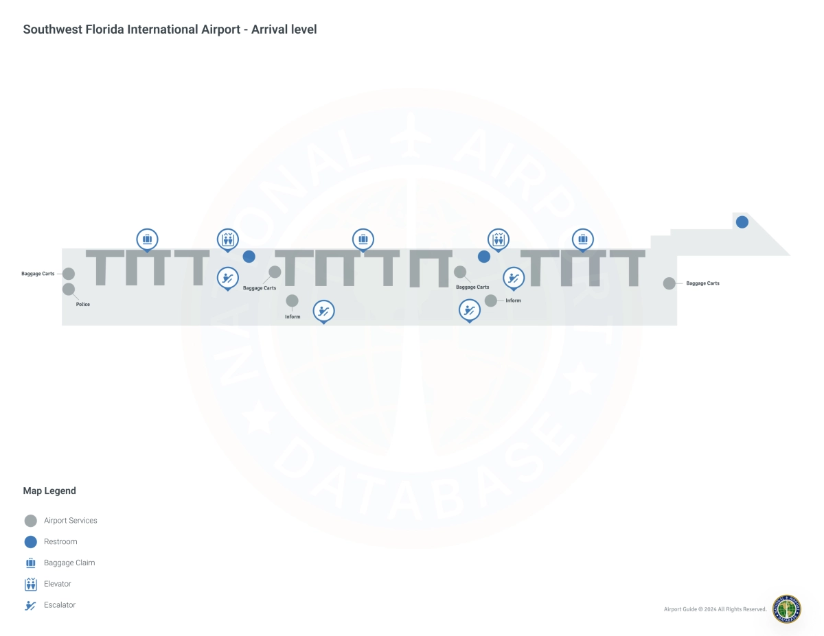 RSW Terminal Level 1 map