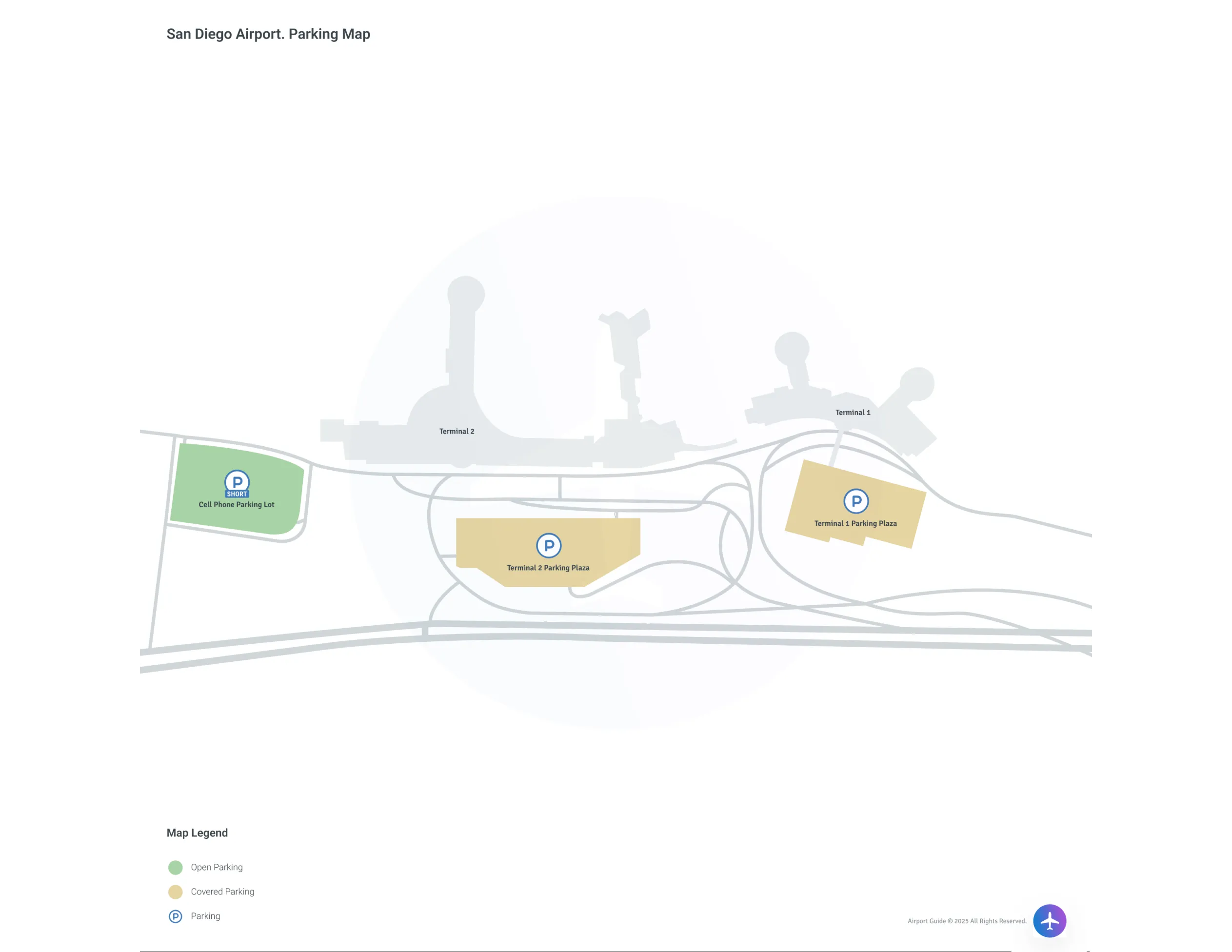 San Diego International Airport (SAN) Parking Map