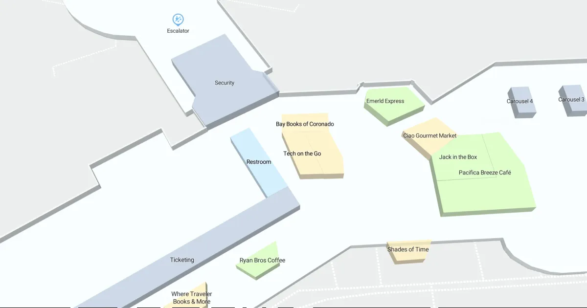 SAN Terminal 1 Level 0 Interactive map