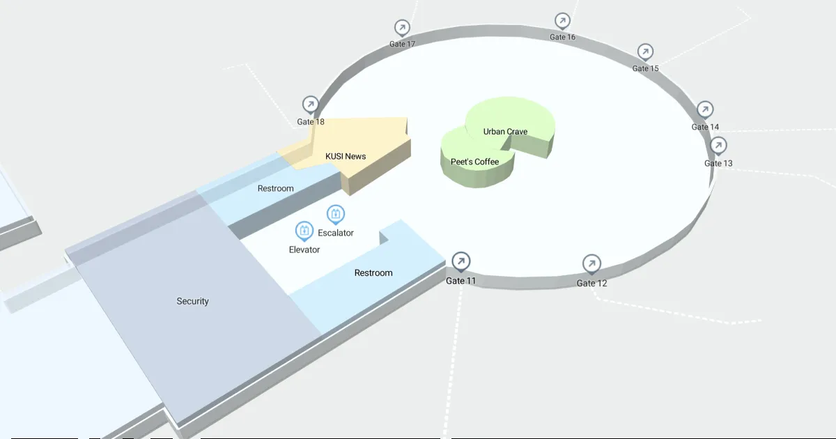 San Diego International Airport Terminal 1 Map