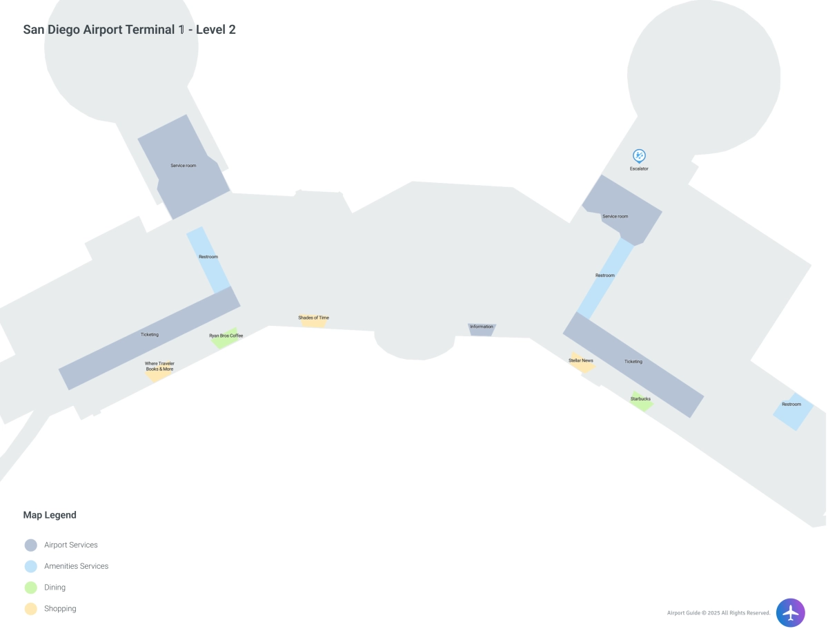 SAN Terminal 1 / Level 2 Map