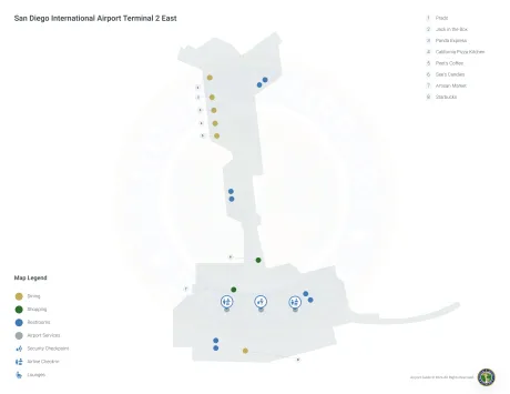 SAN Airport Terminal 2 Map