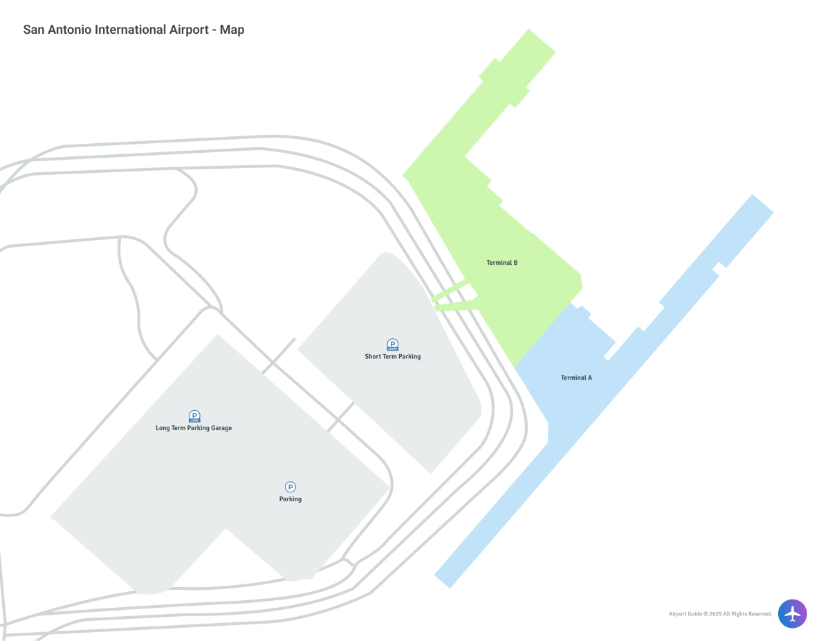 San Antonio International Airport (SAT) Map