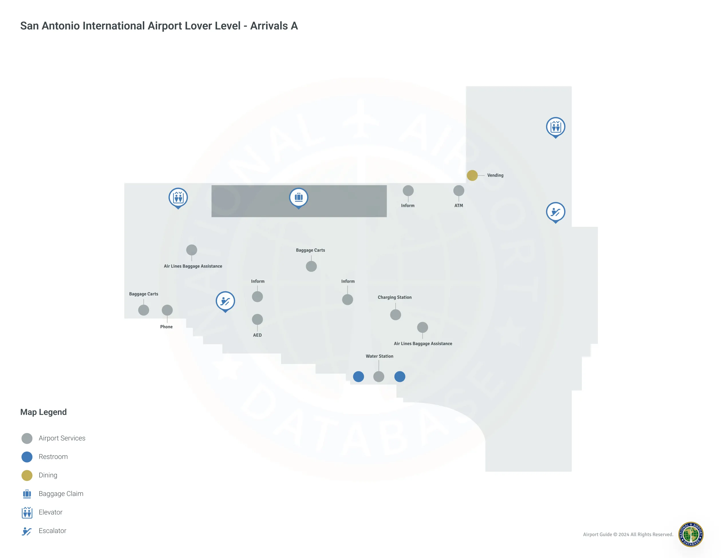 SAT Terminal A / Level 1 Map