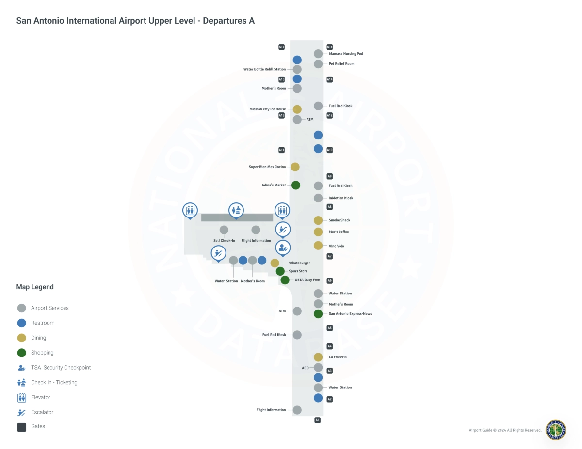 SAT Terminal A / Level 2 Map