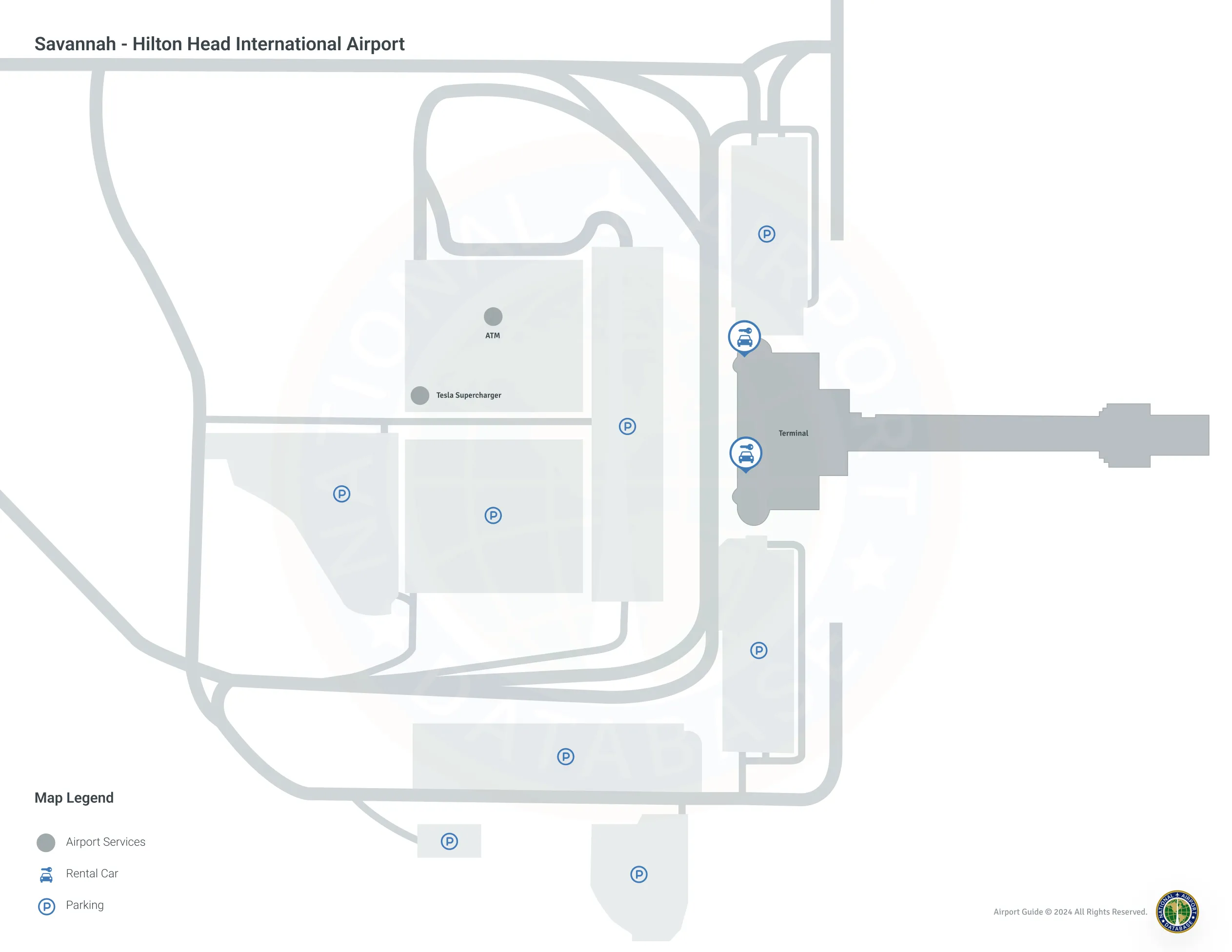 Savannah/Hilton Head International Airport (SAV) Map