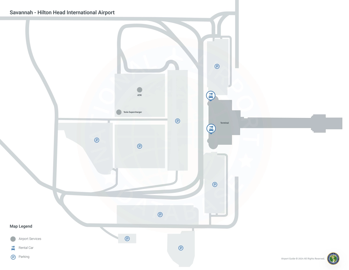 Savannah/Hilton Head International Airport (SAV) Map