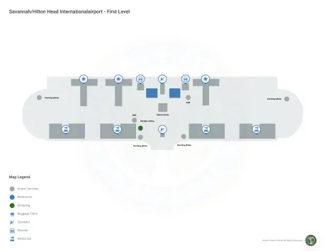 SAV Airport Terminal Map