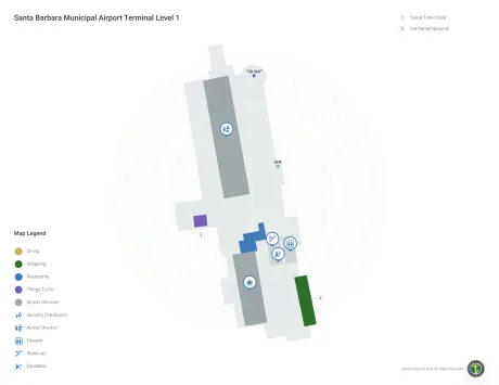 SBA Airport Terminal Map
