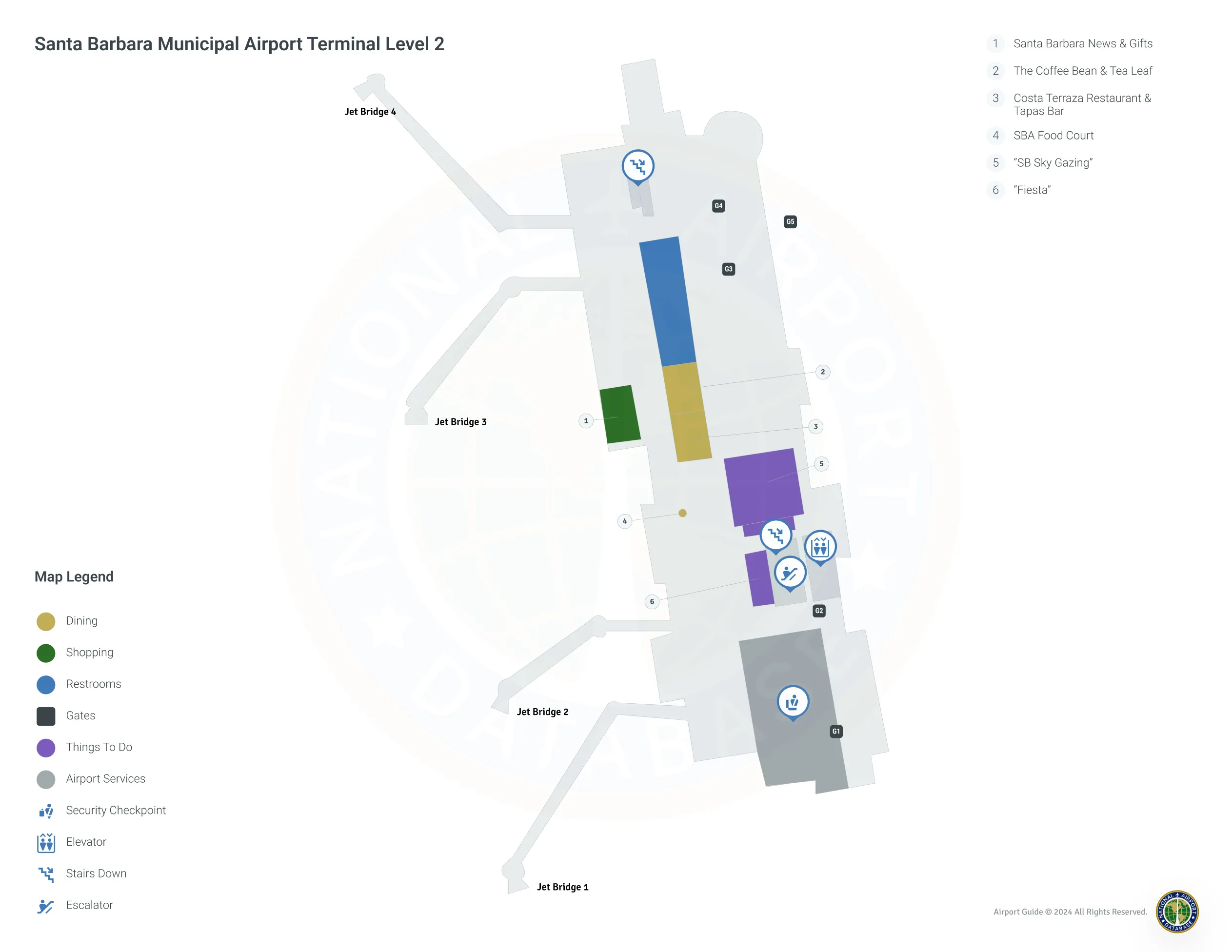 SBA Terminal Level 2 map