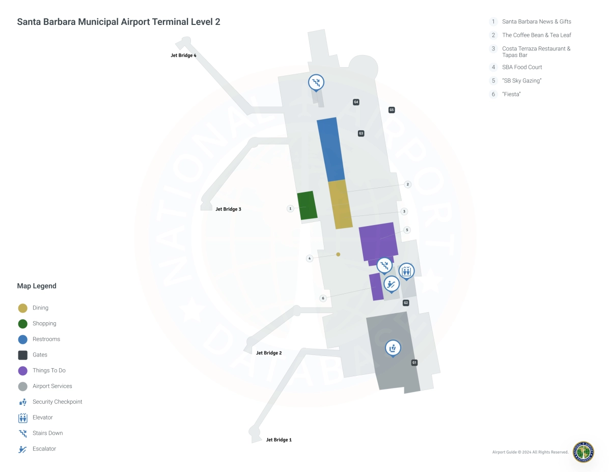 SBA Terminal Level 2 map