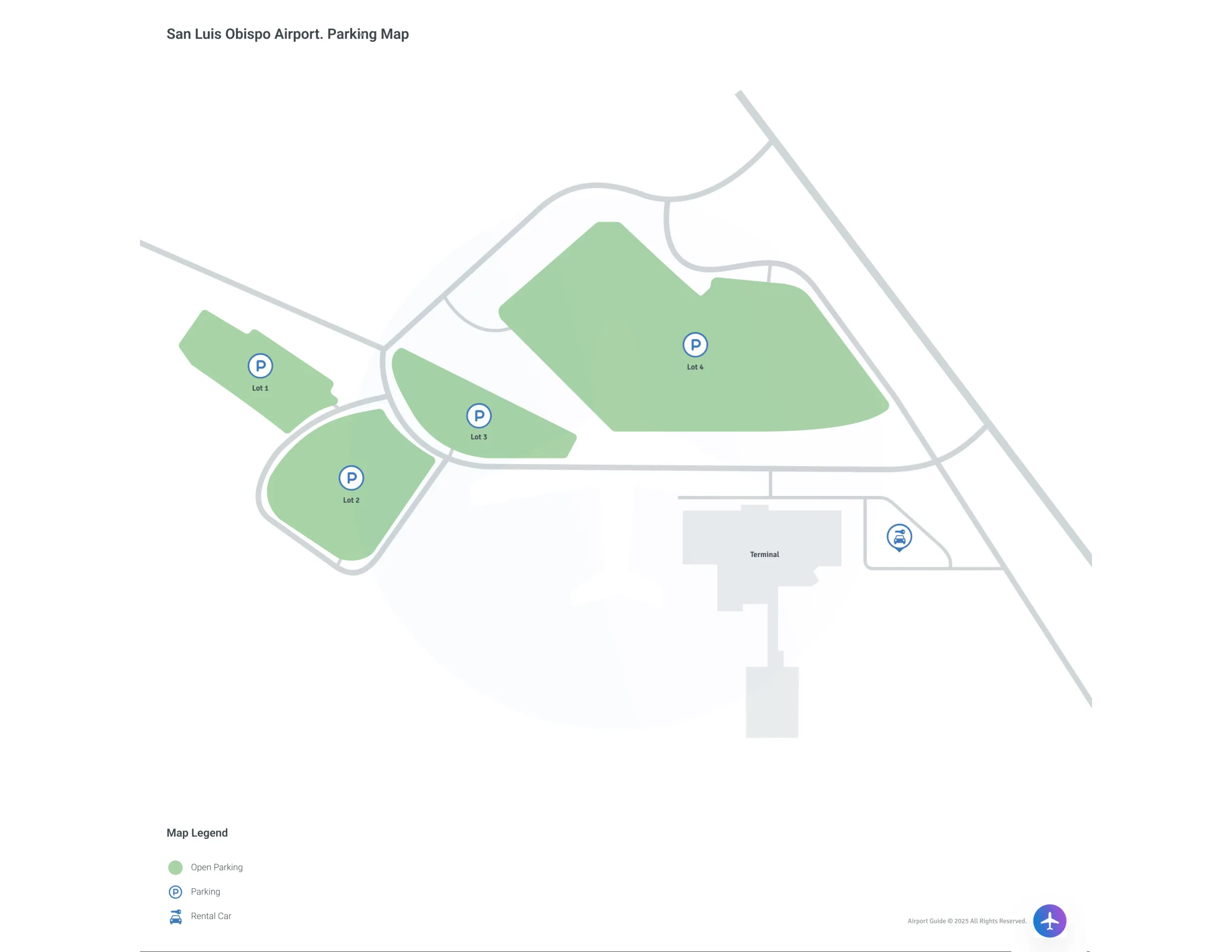 San Luis Obispo County Regional Airport-McChesney Field (SBP) Parking Map