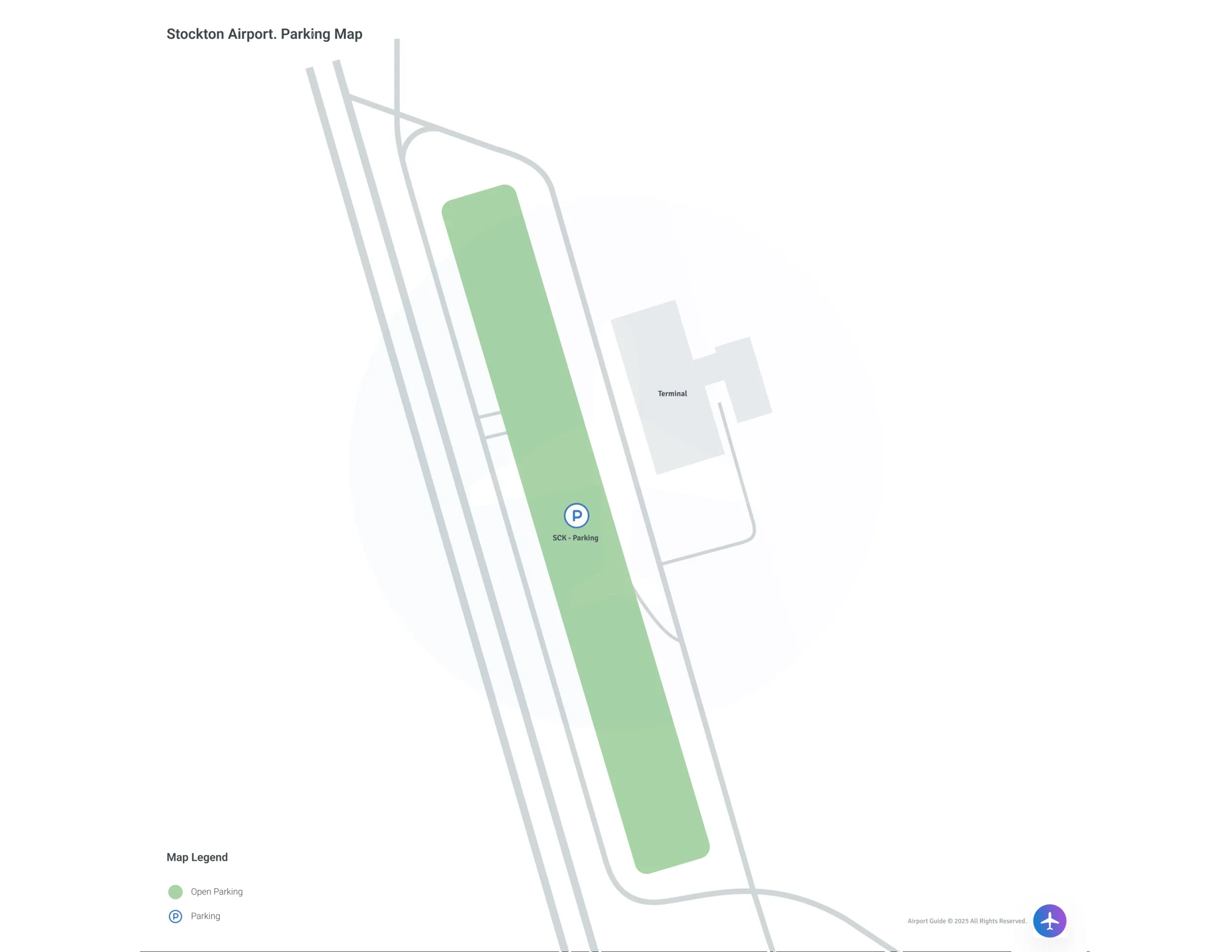 Stockton Metropolitan Airport (SCK) Parking Map