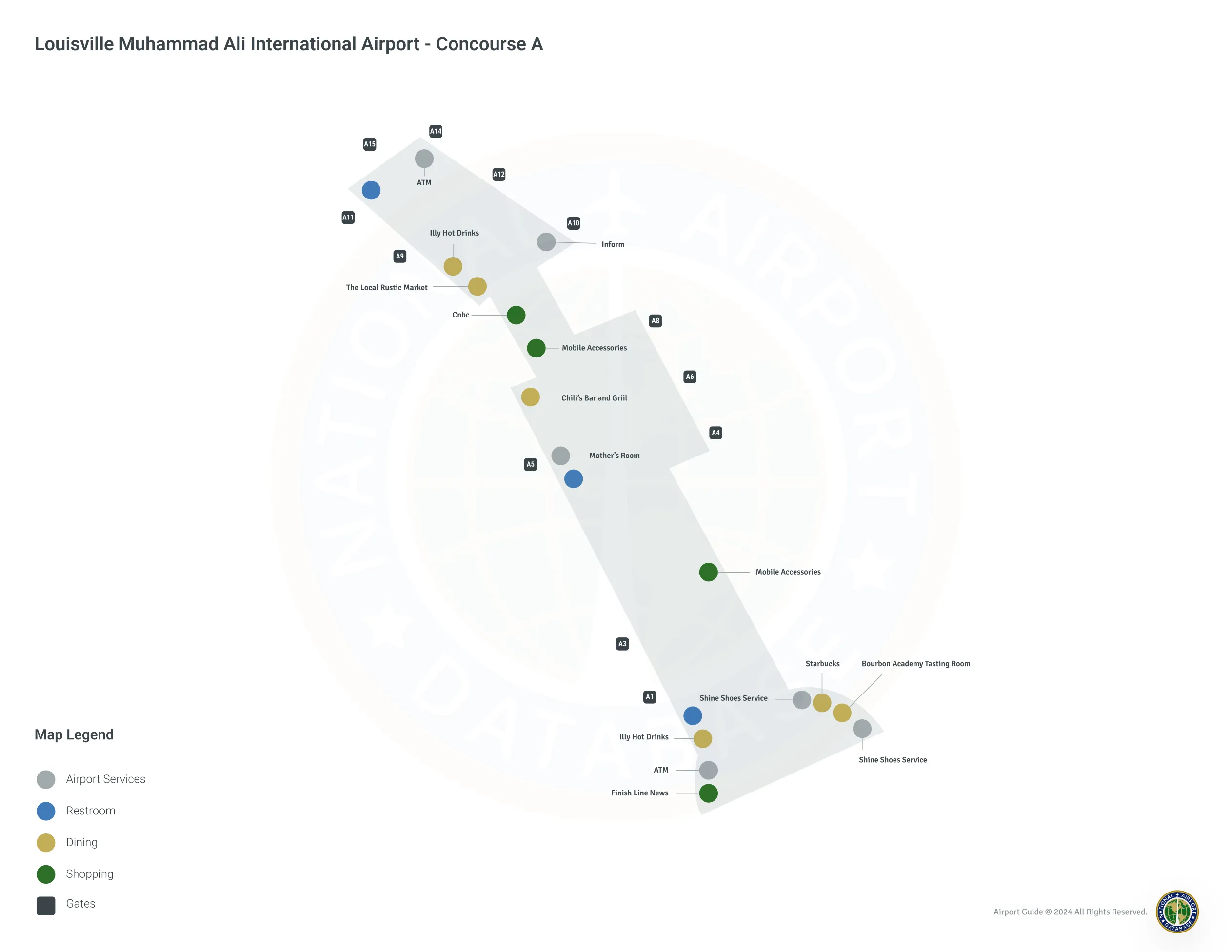 SDF Concourse A / Level 1 Map