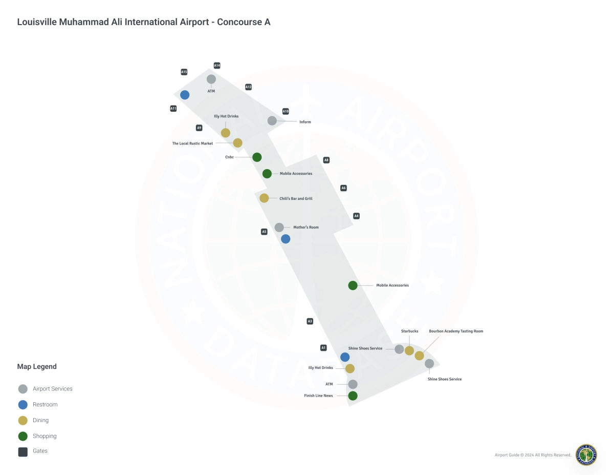 SDF Concourse A / Level 1 Map