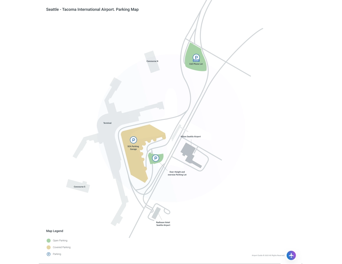 Seattle-Tacoma International Airport (SEA) Parking Map