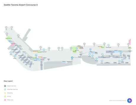 SEA Airport Concourse A Map