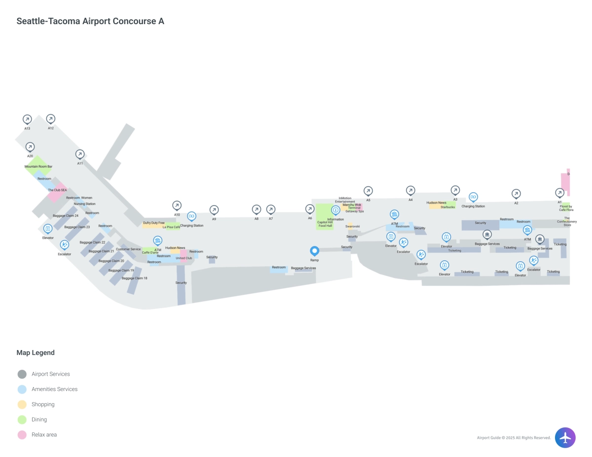 SEA Concourse A / Level 5 Map