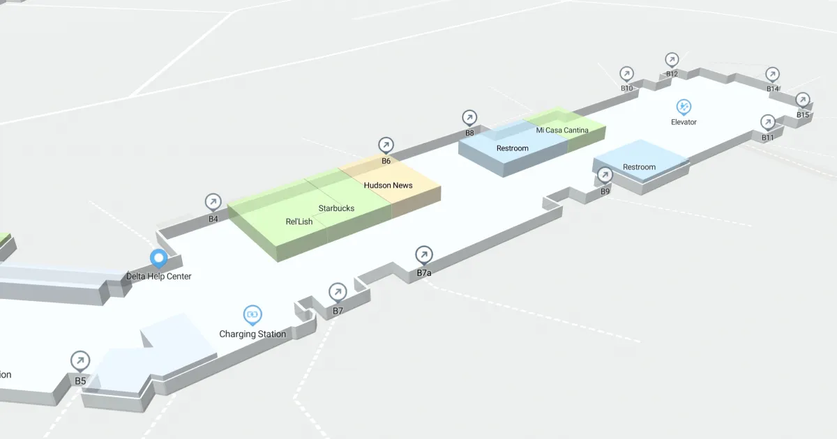 SEA Concourse B Level Interactive map