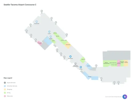 SEA Airport Concourse C Map