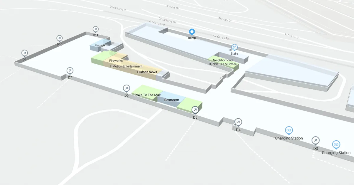 SEA Concourse D Level Interactive map