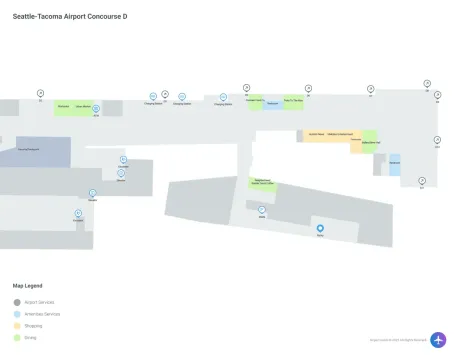 SEA Airport Concourse D Map