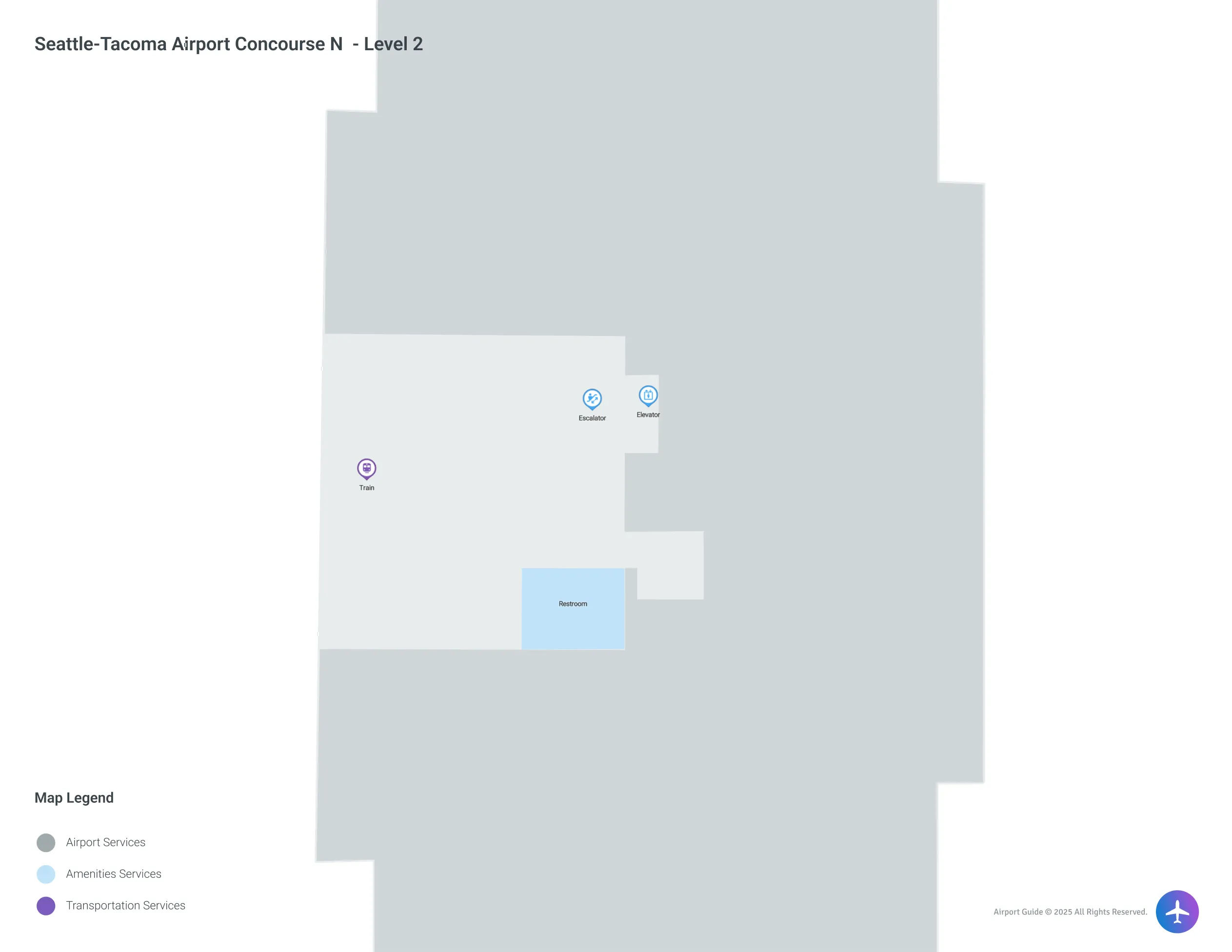 SEA Concourse N Level 2 map