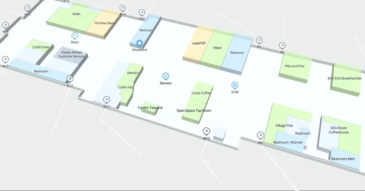 SEA Concourse N Level 5 Interactive map