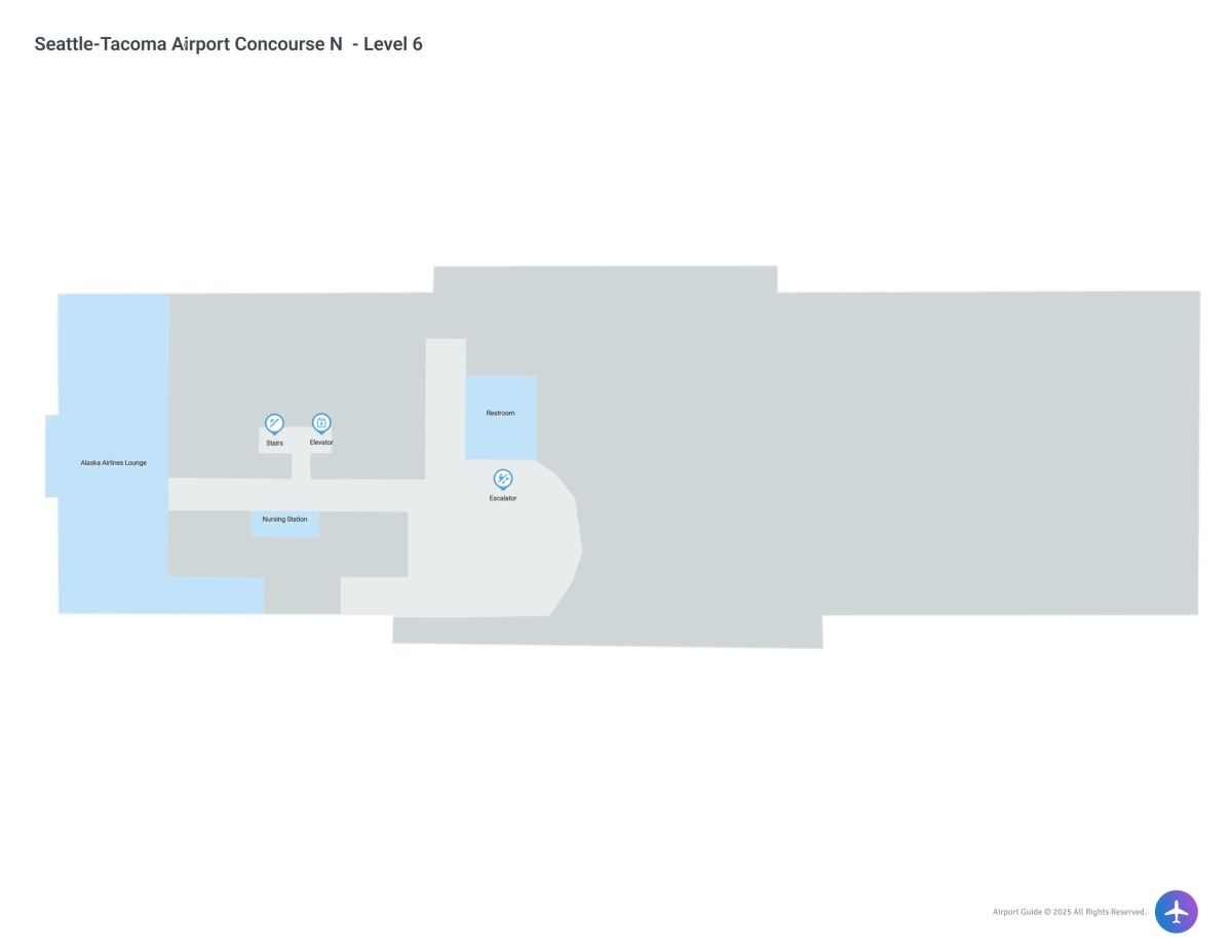 SEA Concourse N / Level 6 Map