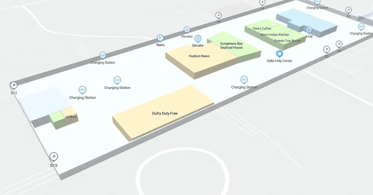 Seattle-Tacoma International Airport Concourse S Interactive Map