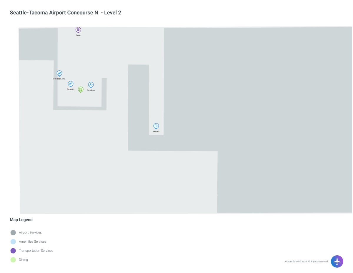Seattle-Tacoma Airport SEA | Concourse S/Level 2 Map