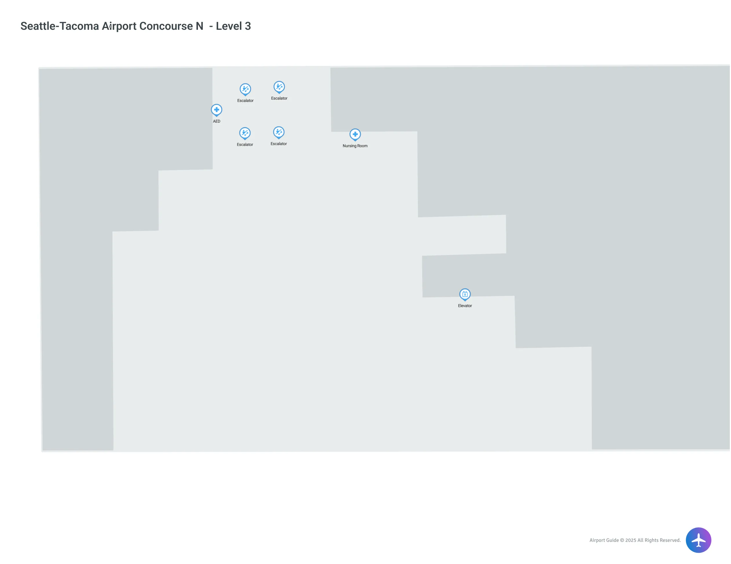 SEA Concourse S Level 3 map