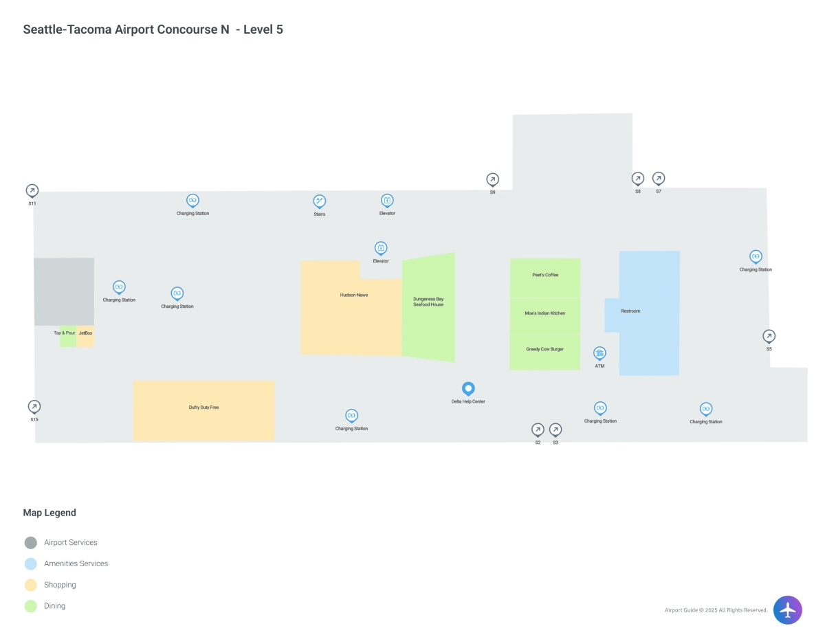 SEA Concourse S / Level 5 Map