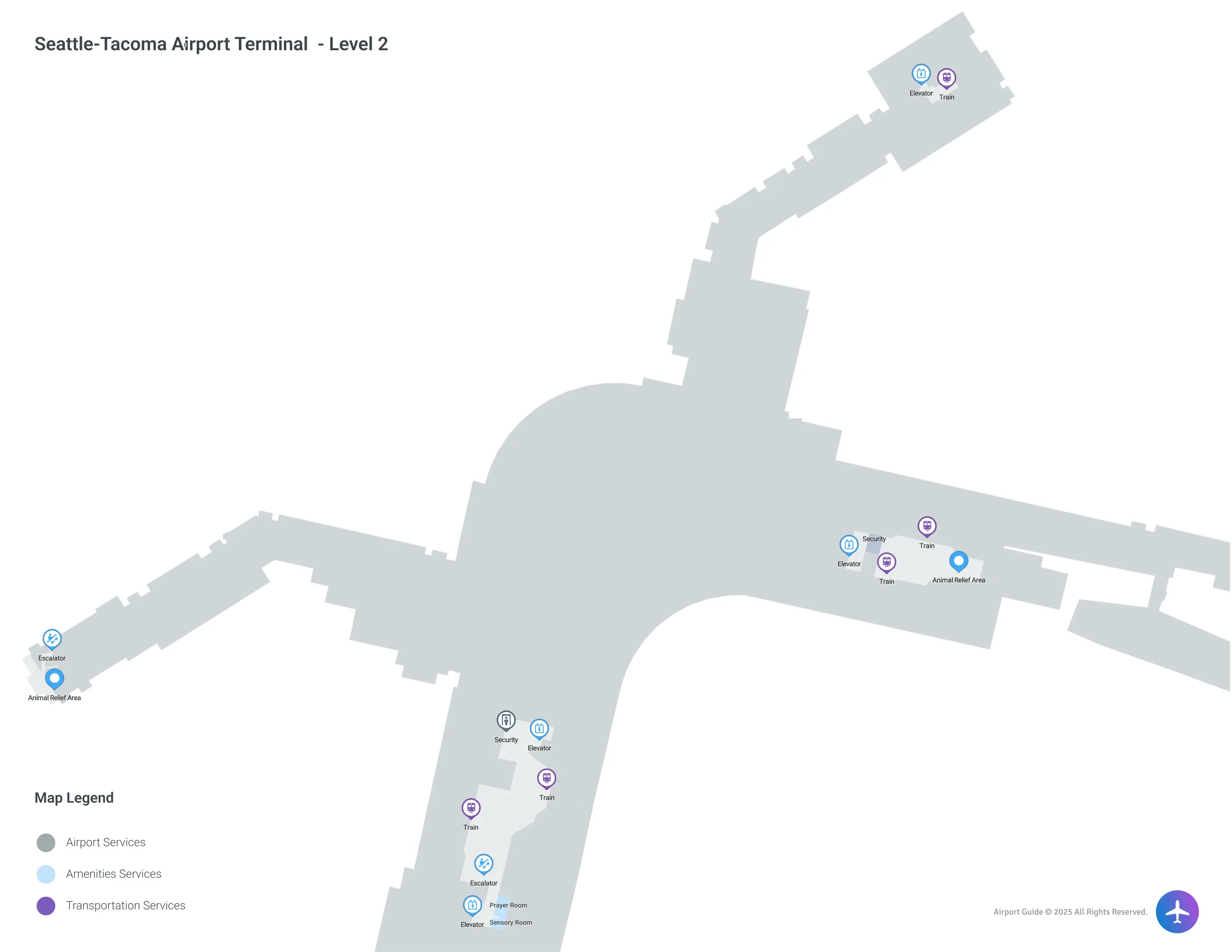 SEA Terminal Level 2 map